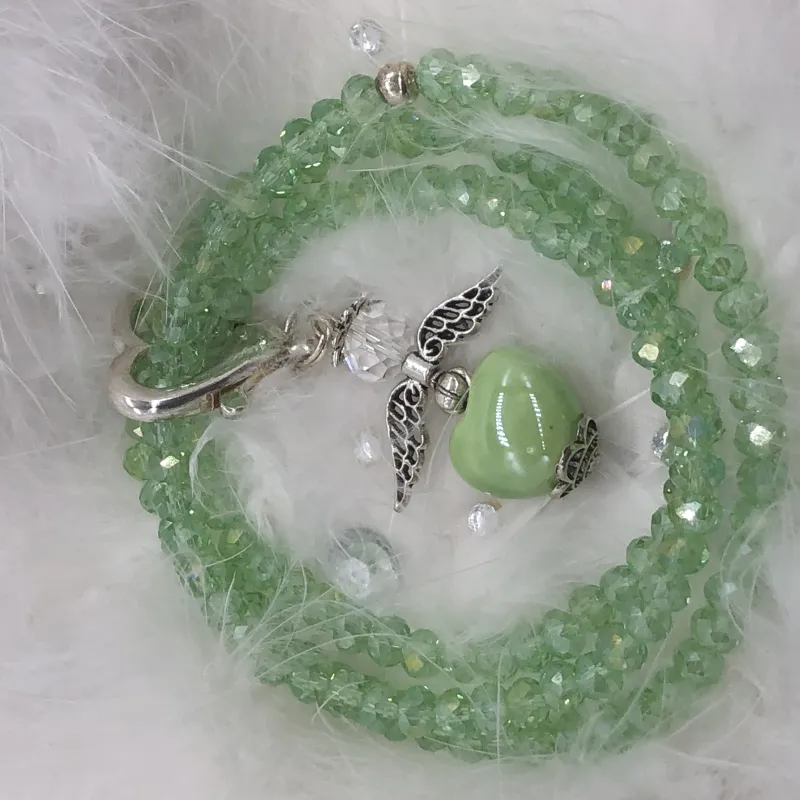 Archangel Chamuel bracelet with clear bead