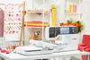 Image of the Bernina 790 Pro sewing machine complete with the embroidery unit attached