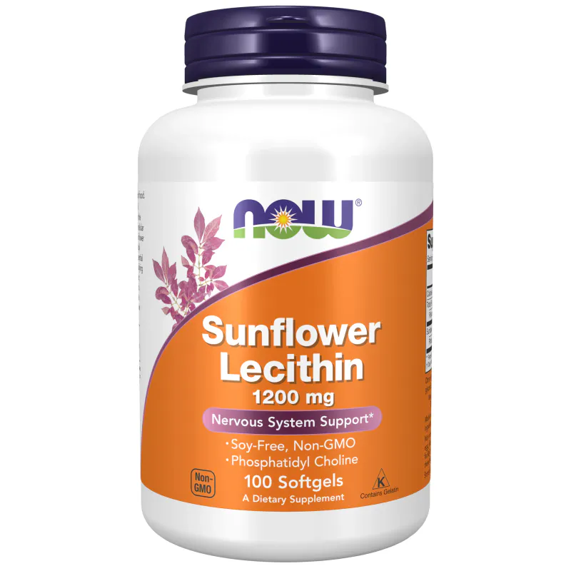 Now Foods Sunflower Lecithin 1200 mg 100 Softgels