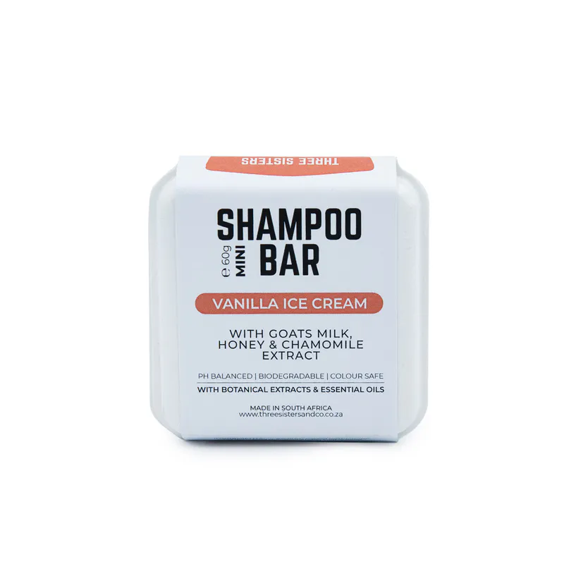 Three Sisters Co Mini Shampoo Bar Vanilla Ice Cream 60g