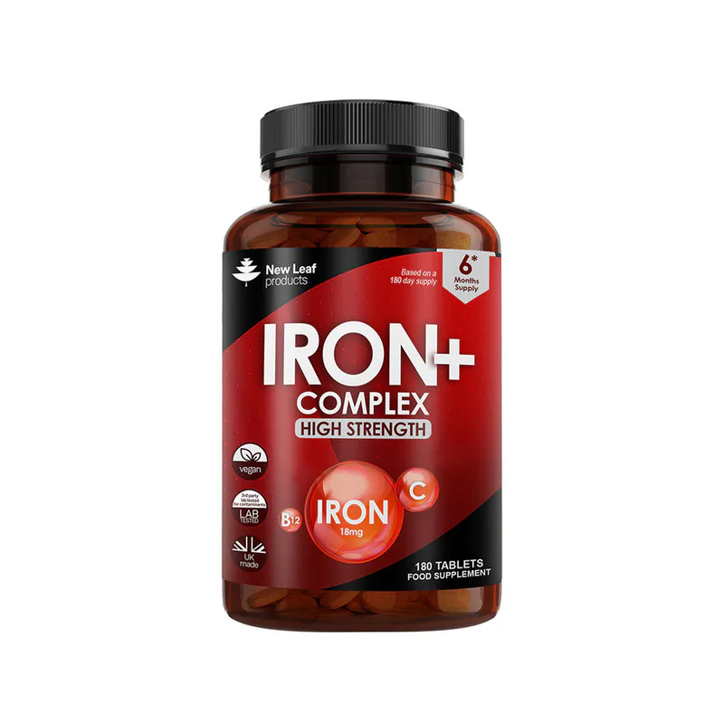 New Leaf Iron+ Complex High Strength 180 tablets