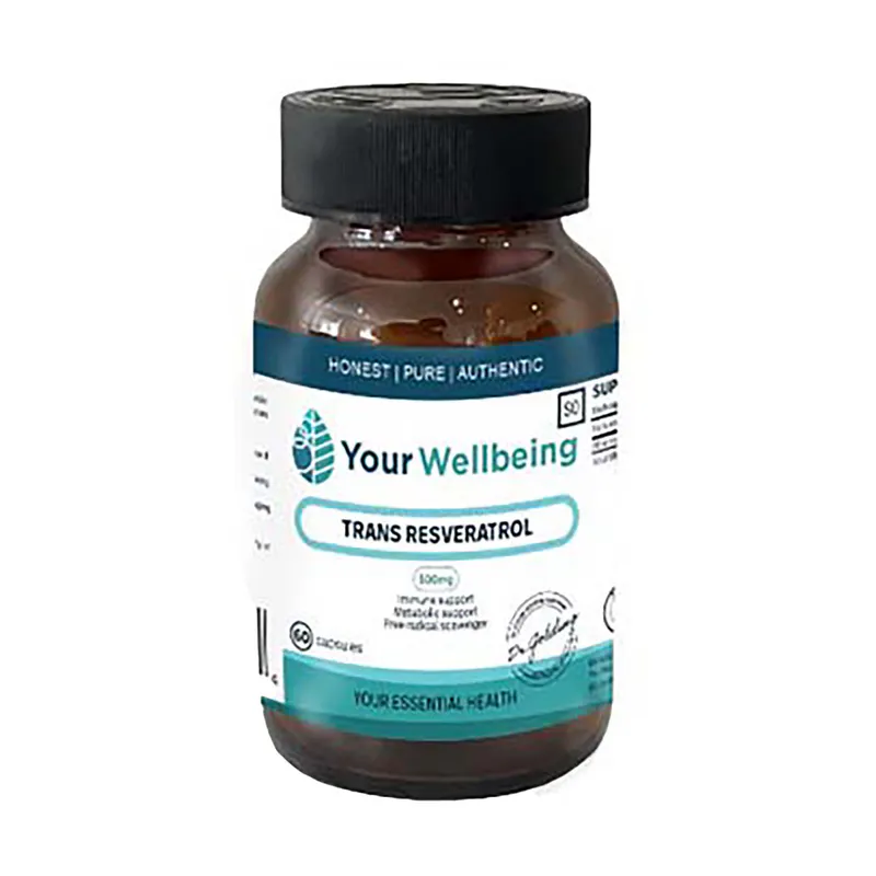 Your Wellbeing Trans Resveratrol 98% 500mg 60 V-caps
