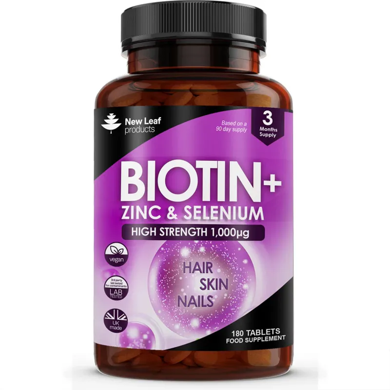 New Leaf Biotin+ Zinc and Selenium 180 tablets
