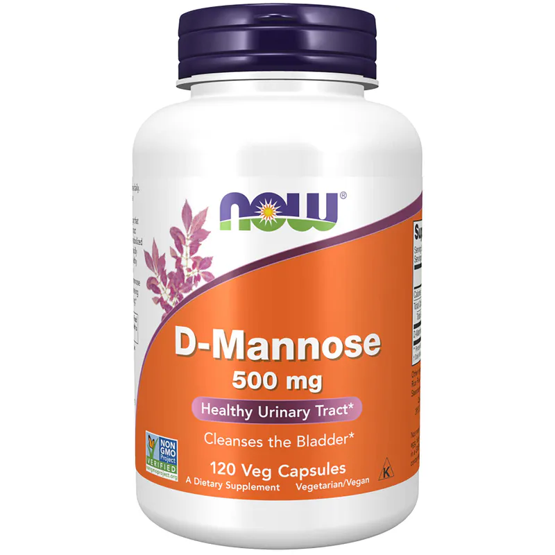 Now Foods D-Mannose 500 mg 120 Veg Capsules