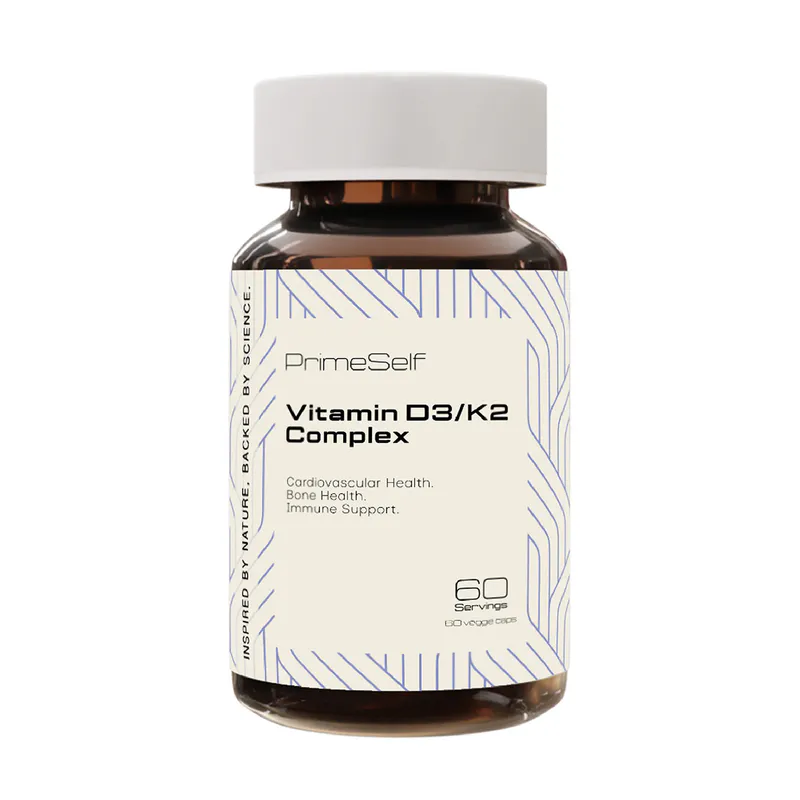 PrimeSelf Vitamin D3 1000IU K2 MK7 Complex 60 capsules