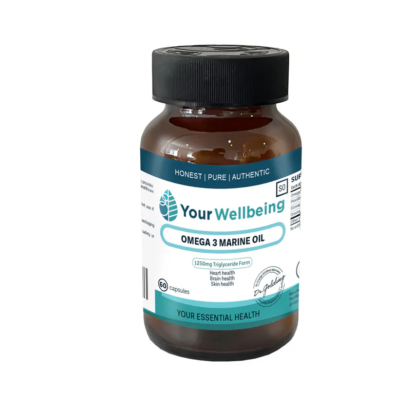 Your Wellbeing Omega 3 Marine Oil Extract 1250mg 60 Softgels