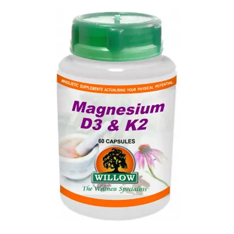 Willow Magnesium D3 1000IU & K2 60 capsules