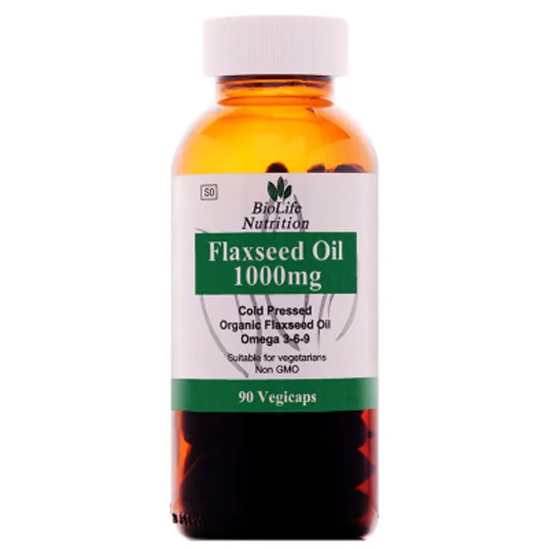 BioLife Flax Oil 1000mg 90 VegiCaps