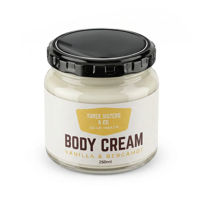 Three Sisters Co Body Cream Vanilla and Bergamot 250ml