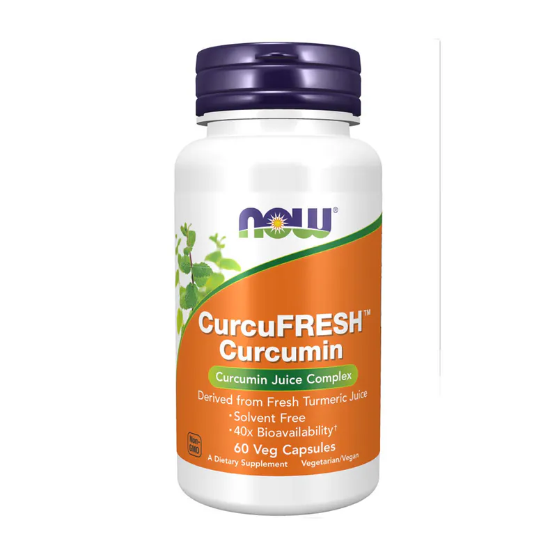 NOW Foods CurcuFRESH Curcumin 60 Veg Capsules