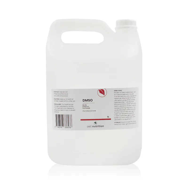 Cell Nutrition DMSO 99.9% Dimethyl Sulfoxide Pharmaceutical Grade 5L
