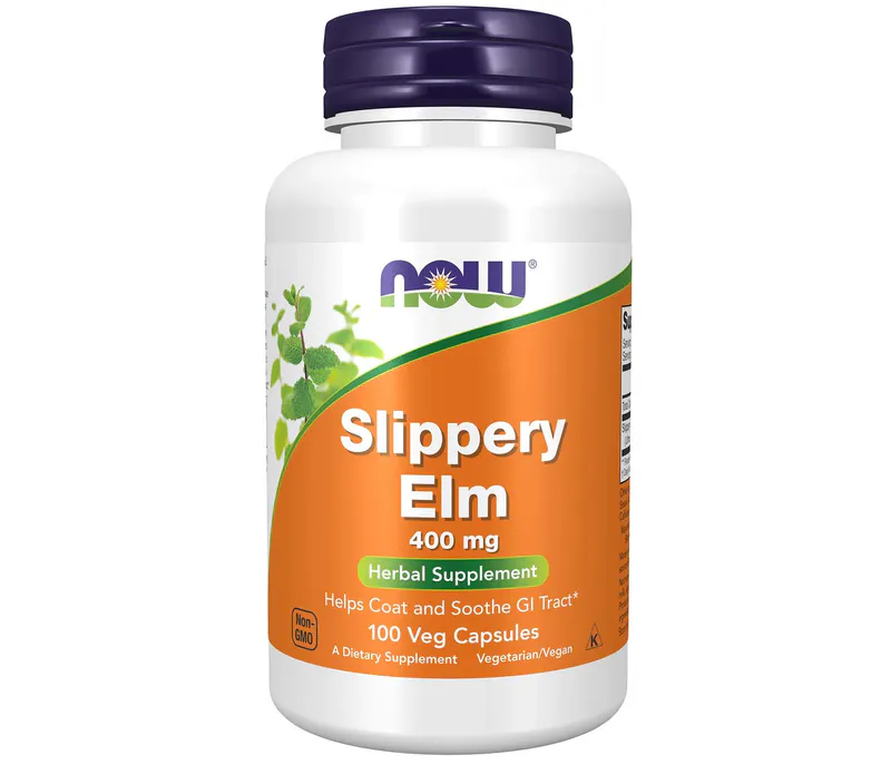 NOW Foods Slippery Elm 400 mg 100 Veg Capsules