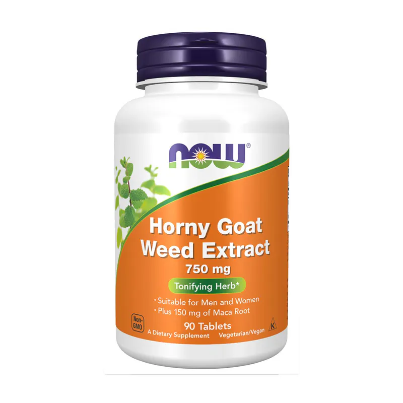 Now Foods Horny Goat Weed Extract 750 mg 90 Tablets
