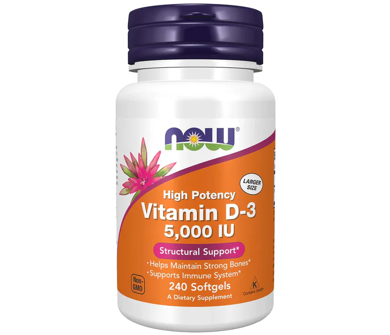NOW Foods Vitamin D-3 5000 IU 120 Softgels