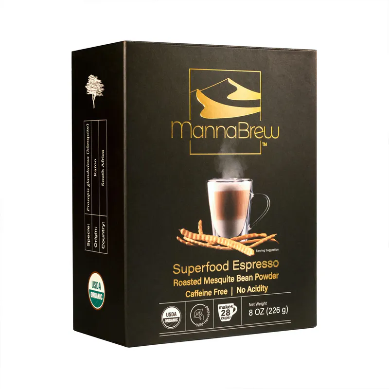 MannaBrew Superfood Espresso 226g box
