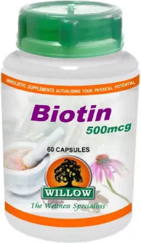 Willow Biotin 500mcg 60 Cap
