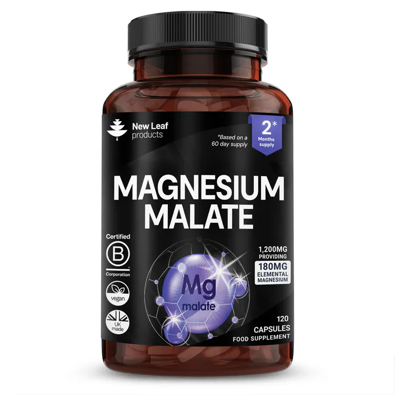 New Leaf Magnesium Malate 1000mg 120 Capsules 2 Month Supply
