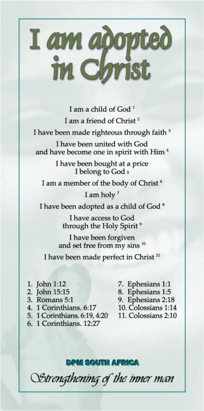 Proclamation - I am adopted in Christ