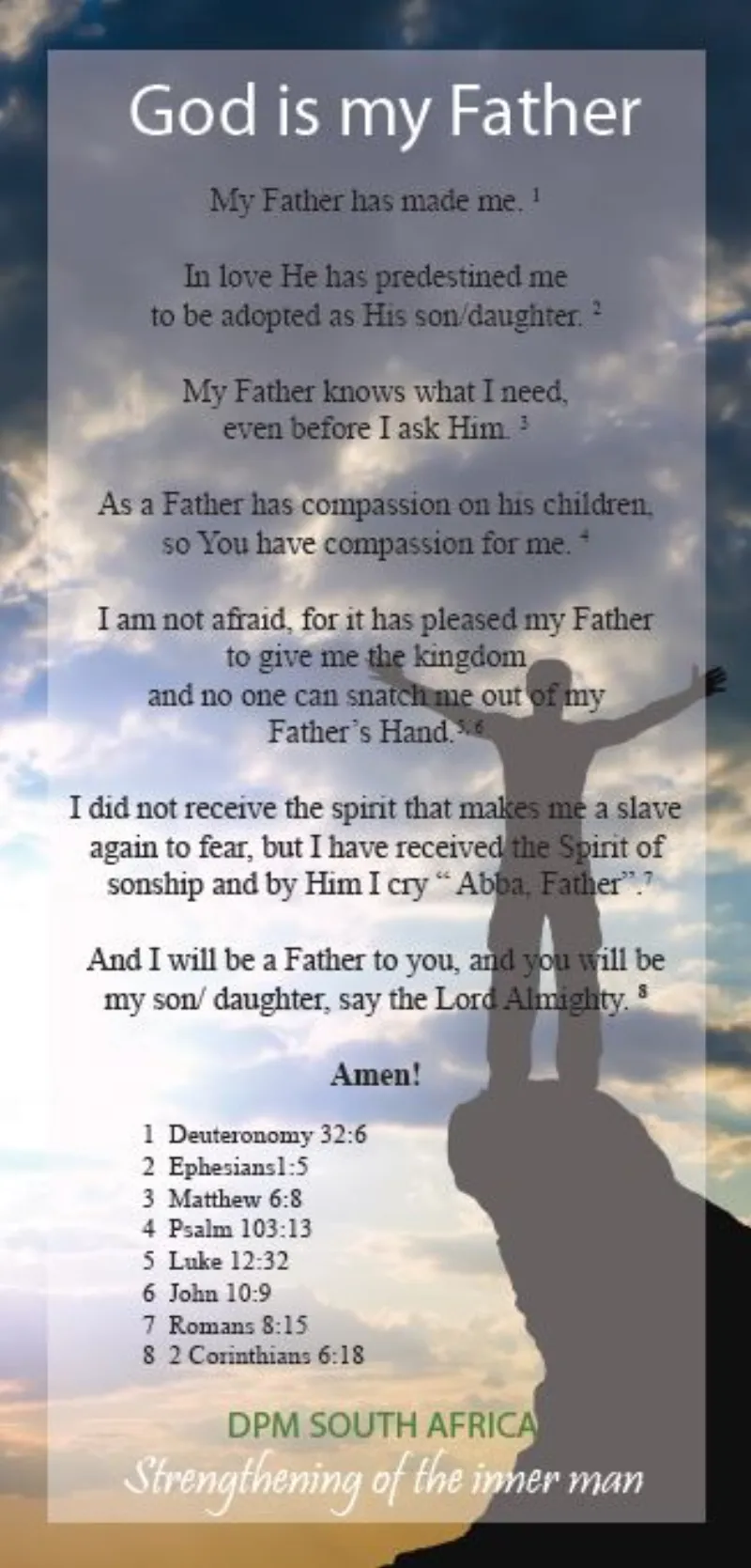 Proclamation Card - God is my Father