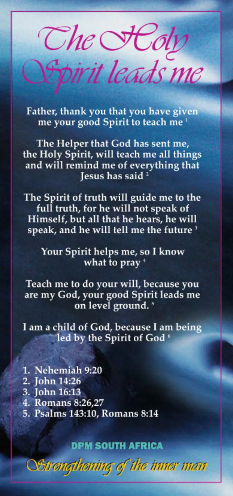 Proclamation - The Holy Spirit leads me