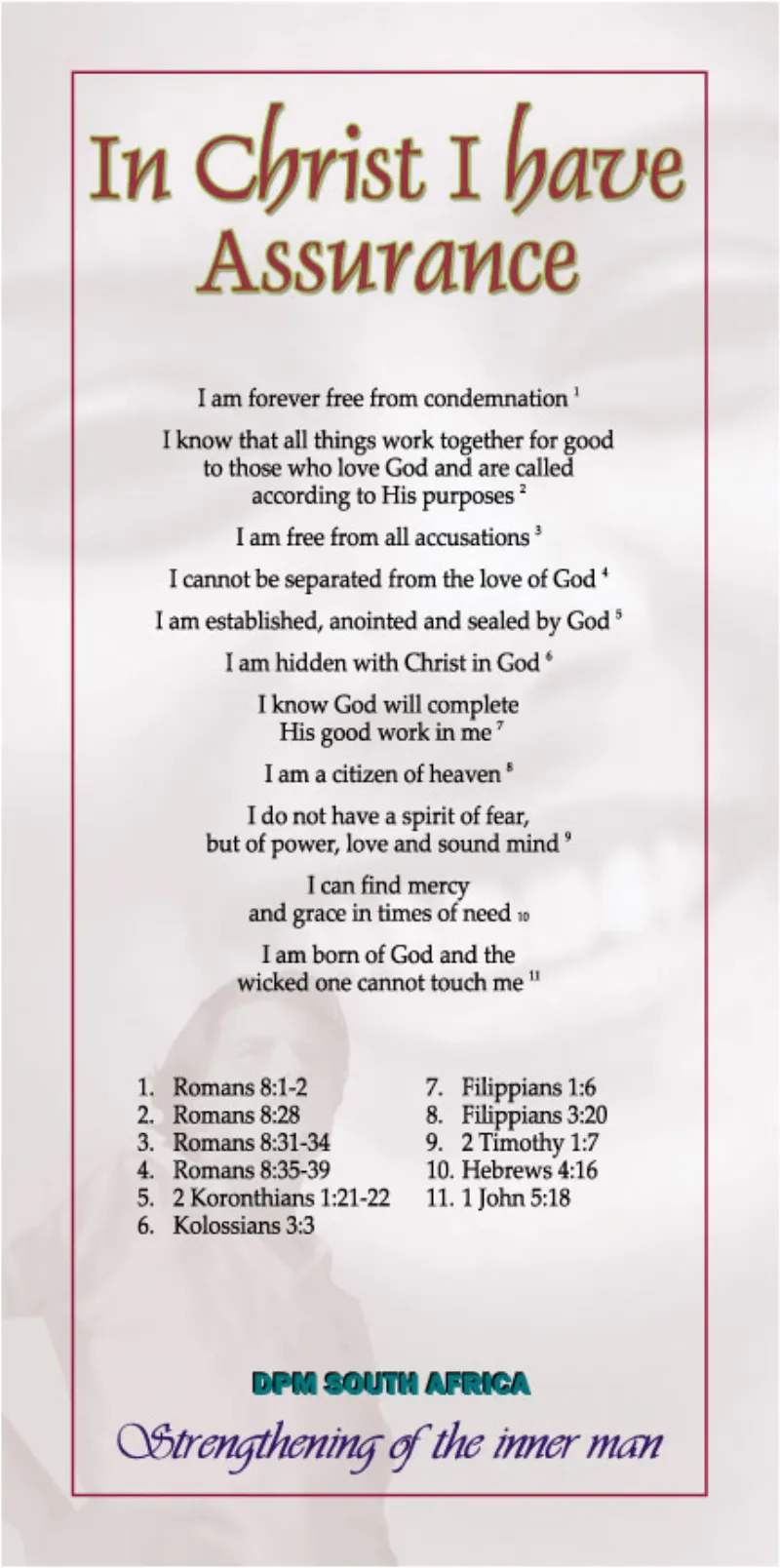 Proclamation - In Christ I Have Assurance