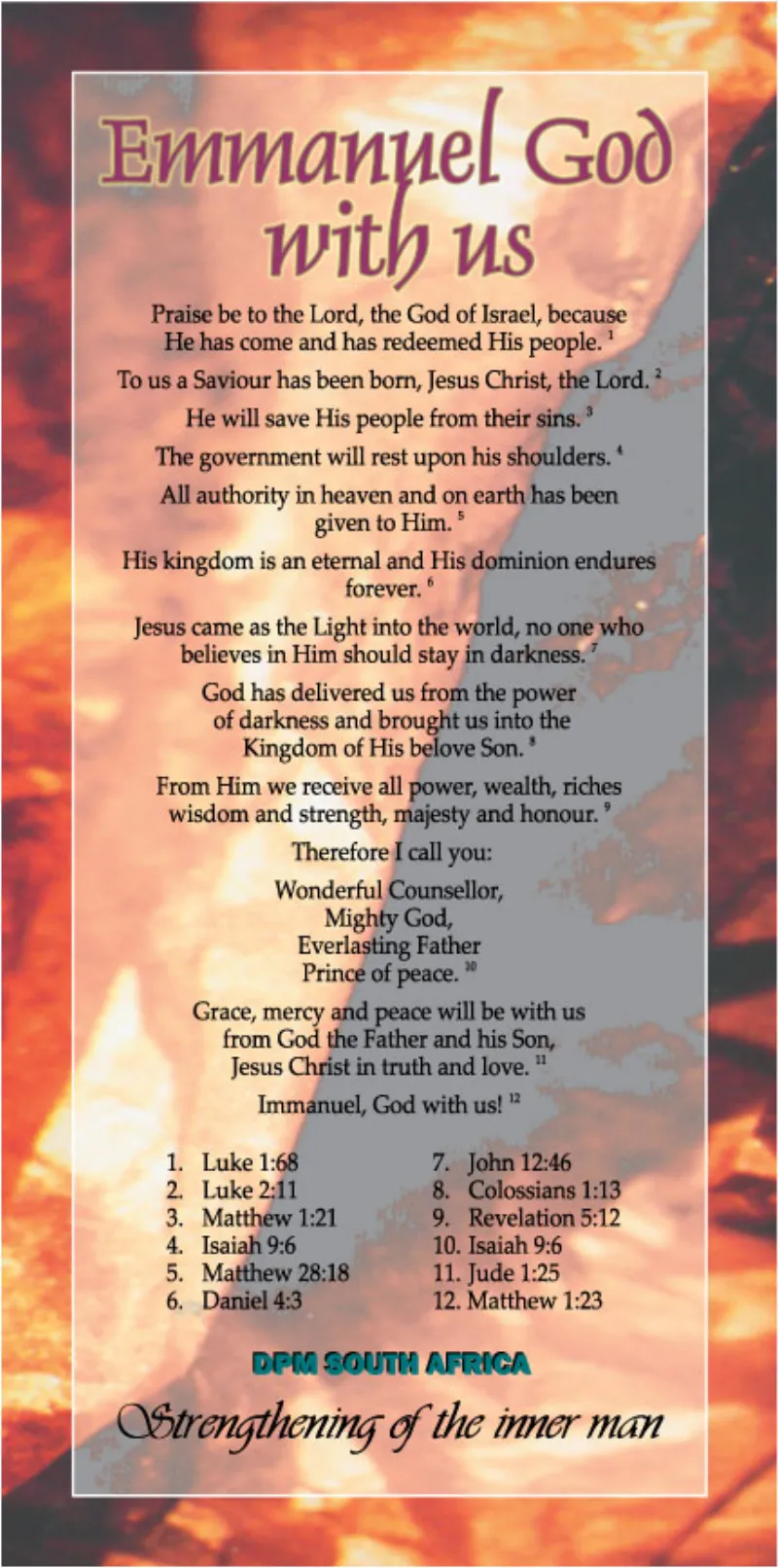 Proclamation - Emmanuel God with us