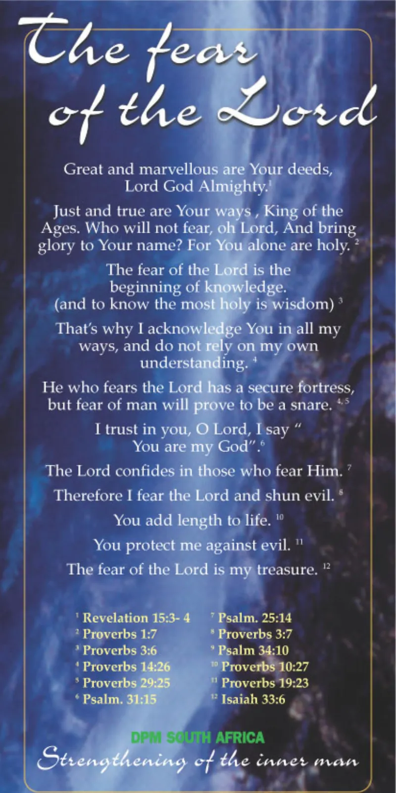 Proclamation - The Fear of the Lord