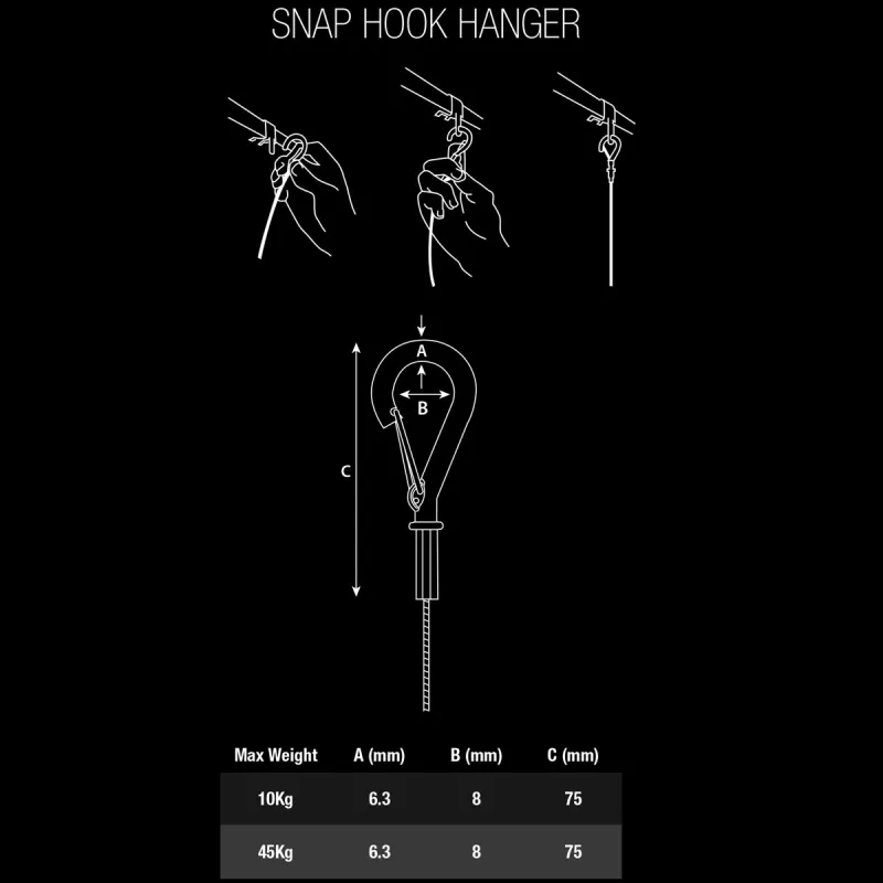 Illustration - Snap hook hanger
