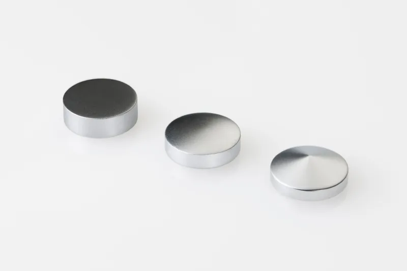 Satin chrome internally threaded coverheads