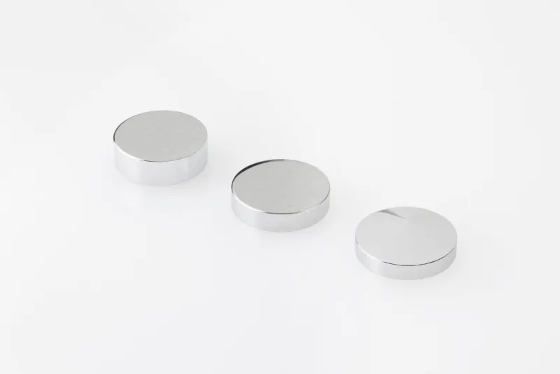 Brushed chrome internally threaded coverhead