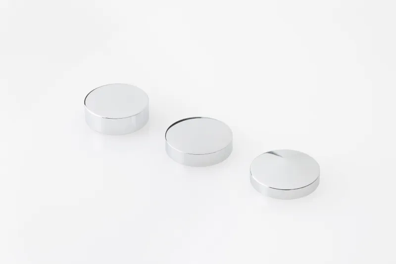 Polished chrome internally threaded coverheads