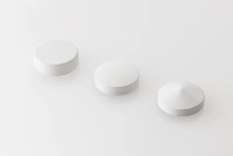 Powder coated internally threaded coverheads