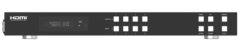 4x4 HDBaseT Matrix Switch with 4 RX