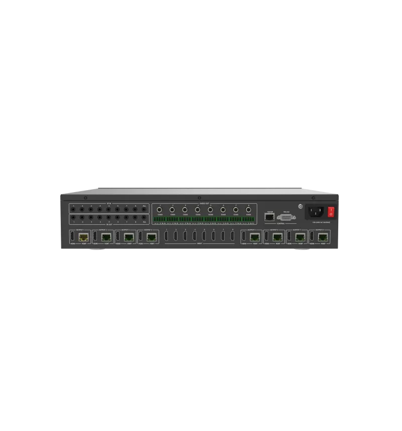 8x8 4K HDBaseT Matrix with Downscaling and Audio Extraction