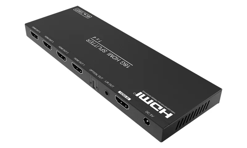 1x4 4K HDMI Splitter with Downscaler and Audio Extraction