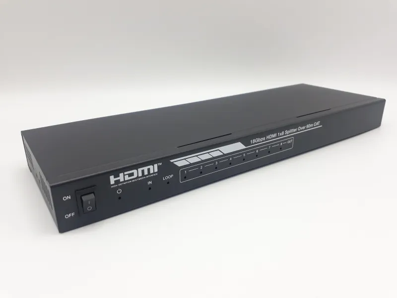 1x8 4K HDMI Splitter CAT6 Extender with Audio Extraction