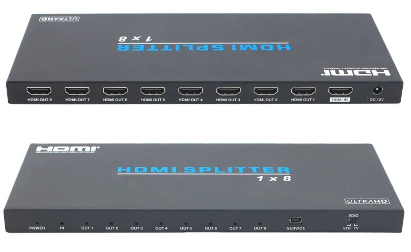 4K 1x8 True HDMI Splitter