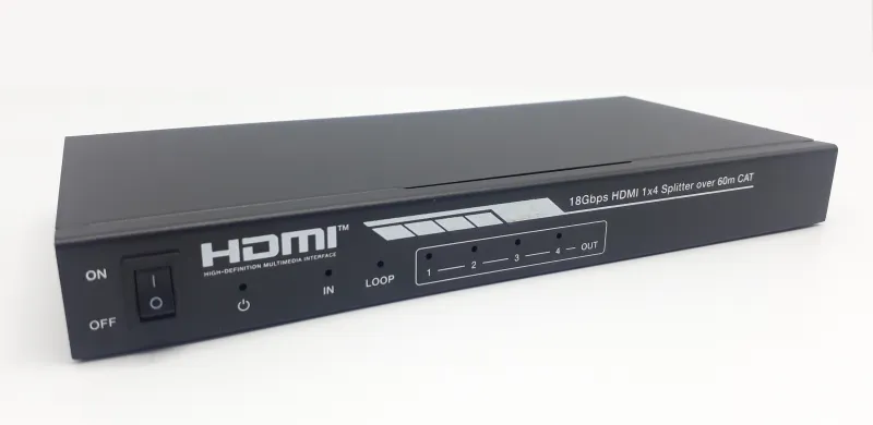 1x4 4K HDMI Splitter CAT6 Extender with Audio Extraction