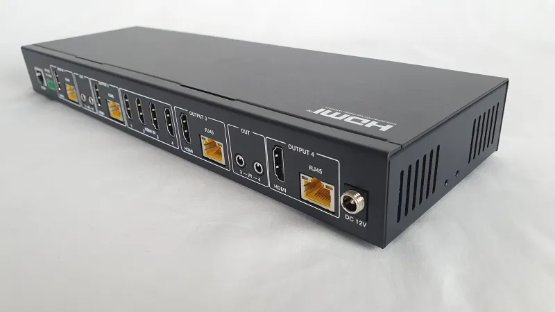 4x4 4K HDMI Matrix over CAT with Downscaler