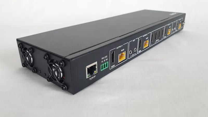 4x4 4K HDMI Matrix over CAT with Downscaler