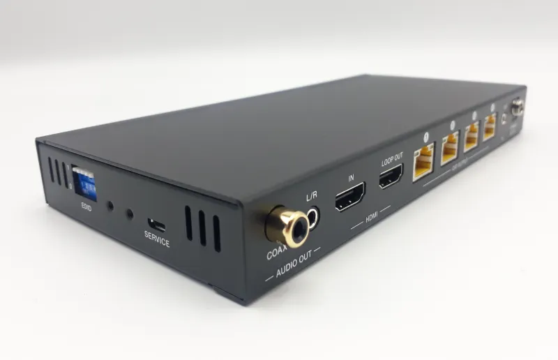 1x4 4K HDMI Splitter CAT6 Extender with Audio Extraction