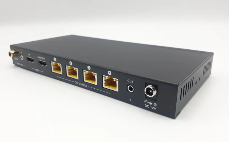 1x4 4K HDMI Splitter CAT6 Extender with Audio Extraction