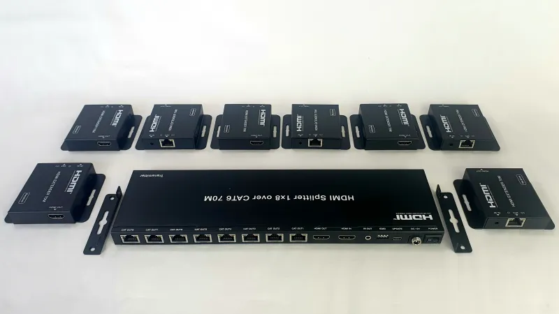 1x8 HDMI over CAT Splitter TX and RX