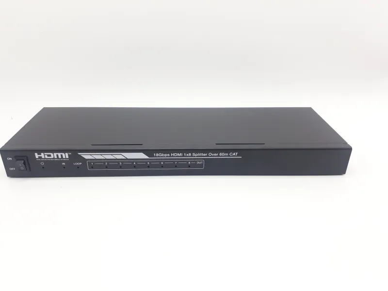 1x8 4K HDMI Splitter CAT6 Extender with Audio Extraction