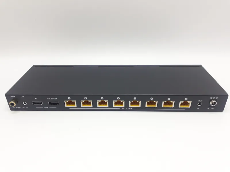 1x8 4K HDMI Splitter CAT6 Extender with Audio Extraction