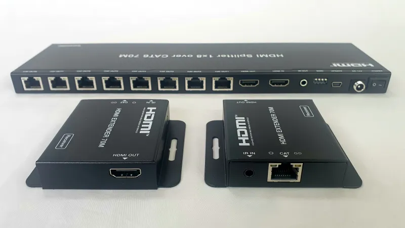 1x8 HDMI over CAT Splitter TX and RX 2