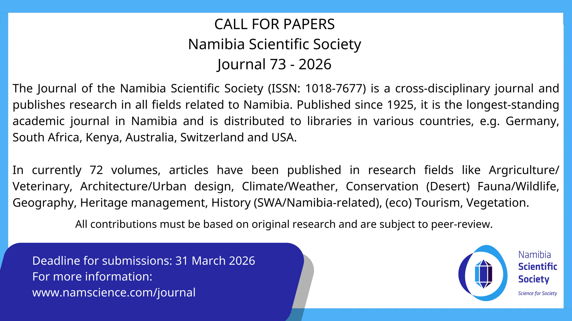 Call for Papers 2026