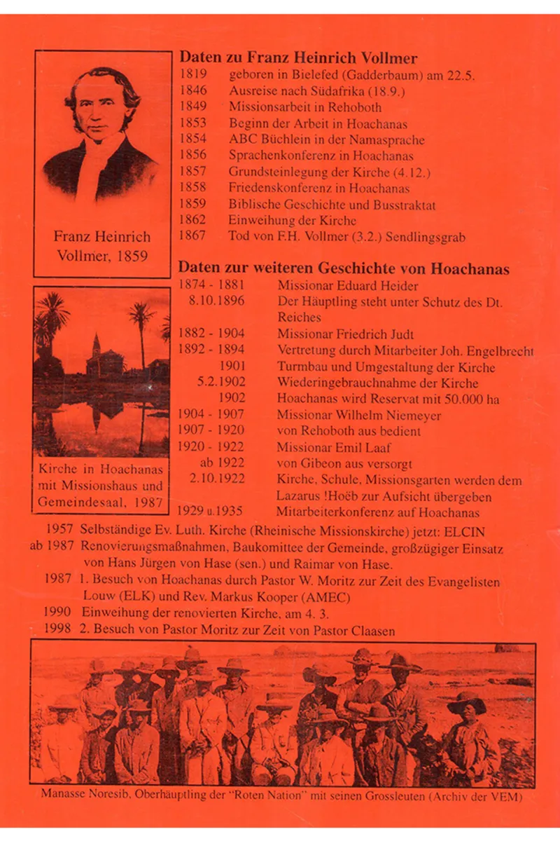 Aus alten Tagen in Südwest Heft 15: Ein Bielefelder Missionar als Pionier in Namibia Back