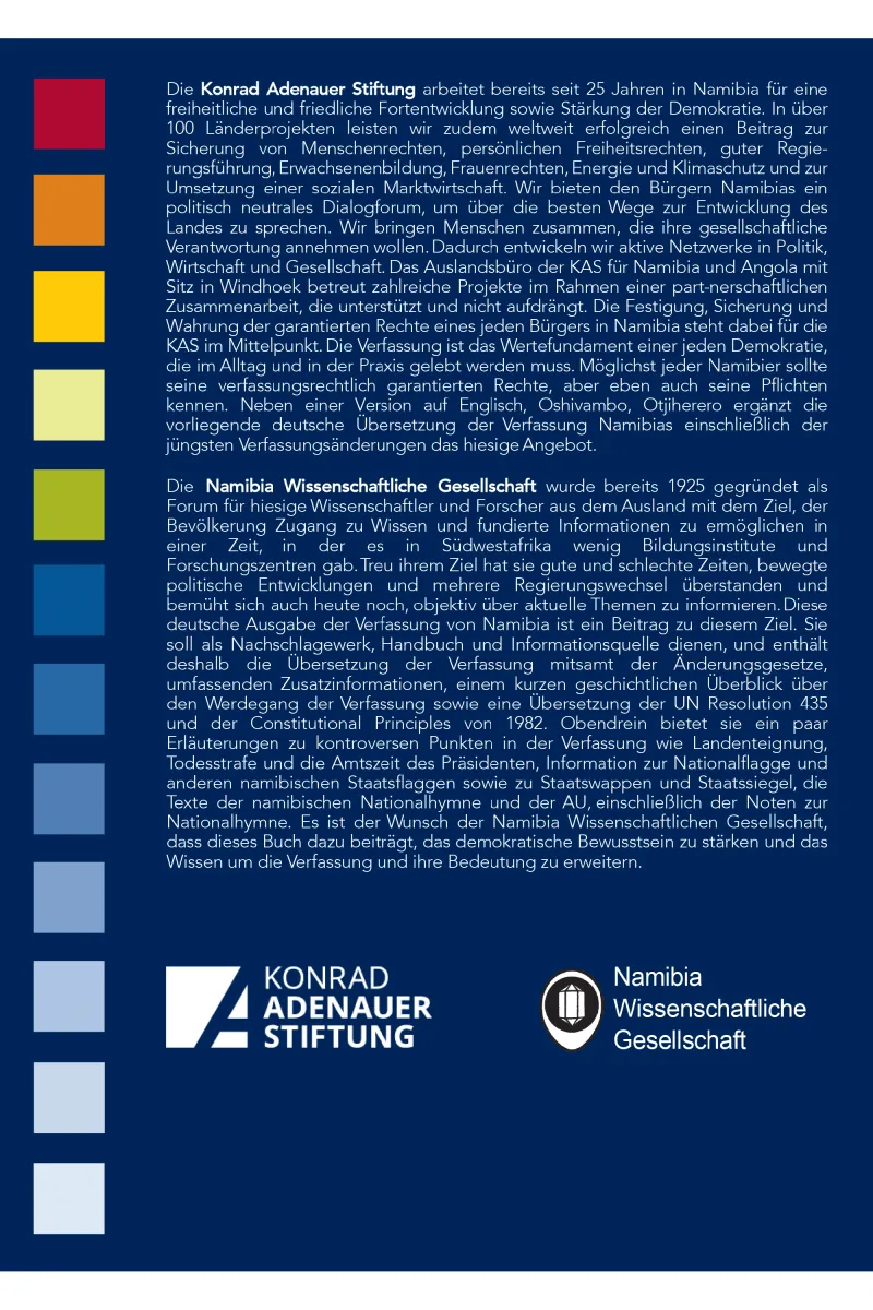 Die Verfassung der Republik Namibia Back