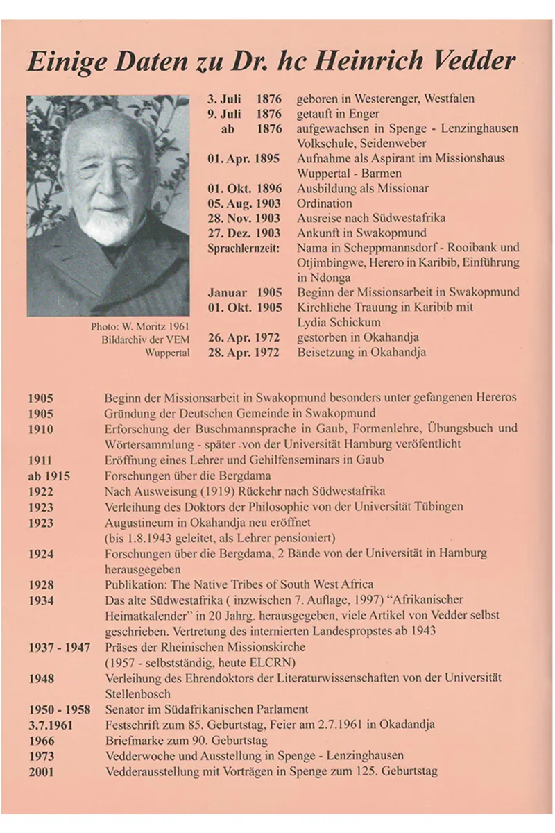 Aus alten Tagen in Südwest Heft 16: Einführung in die Geschichte Südwestafrikas Back